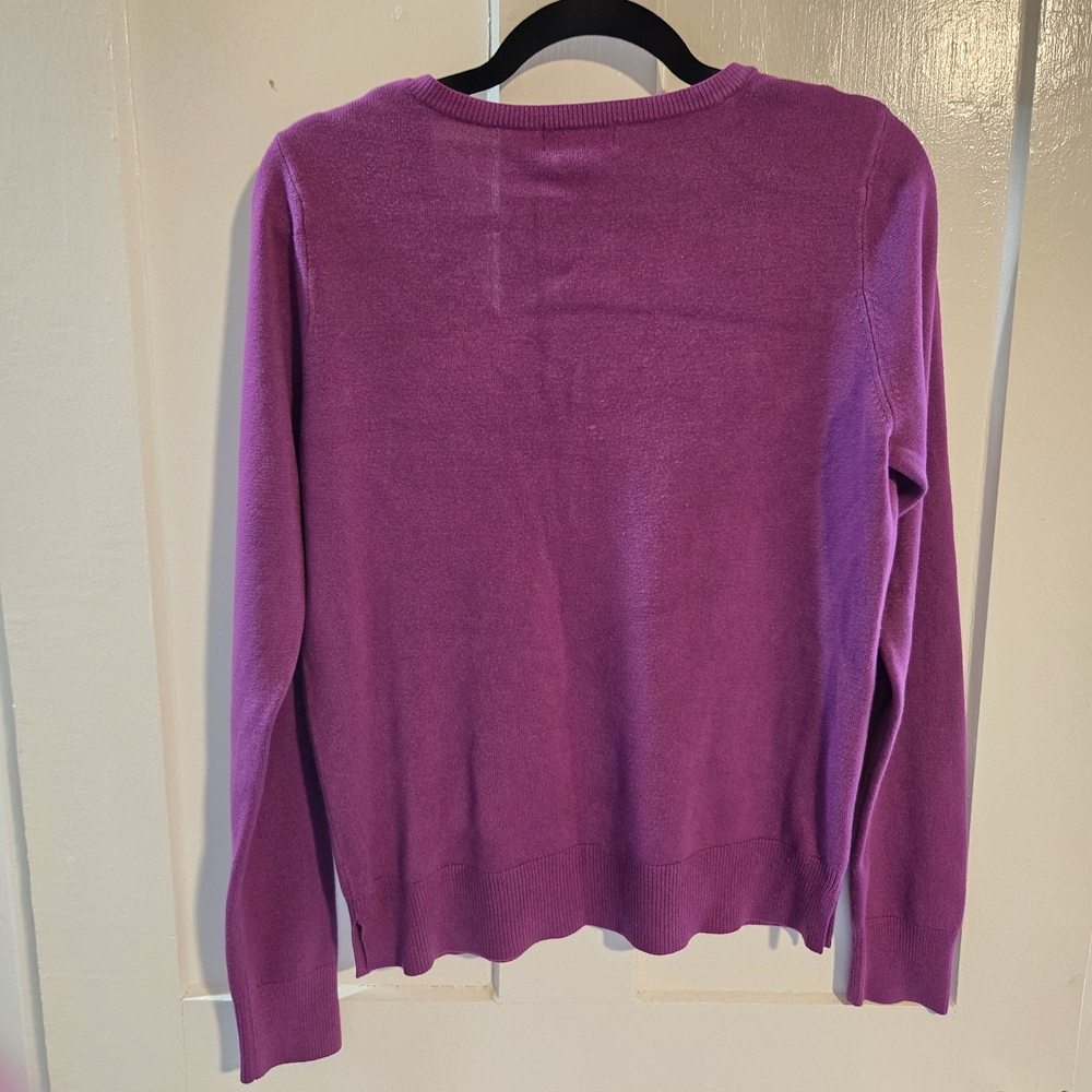 New York & Company Pinkish Purple Sweater, Size Large, Soft, Lightweight, Warm - Picture 2 of 6